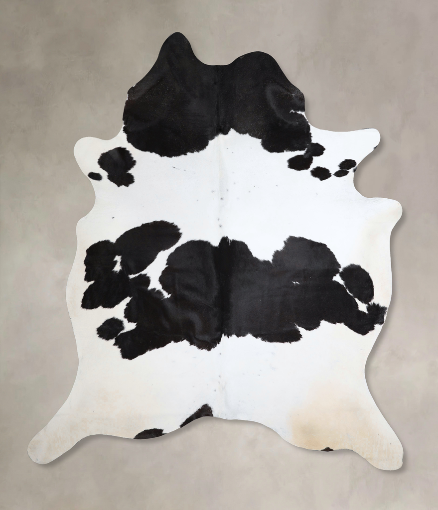 Black and White XX-Large Brazilian Cowhide Rug 8'2"H x 6'8"W #A43553 by Hudson Hides