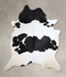 Black and White XX-Large Brazilian Cowhide Rug 8'2