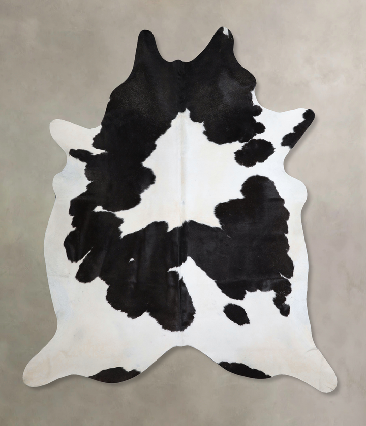 Black and White XX-Large Brazilian Cowhide Rug 8'2"H x 7'2"W #A43554 by Hudson Hides