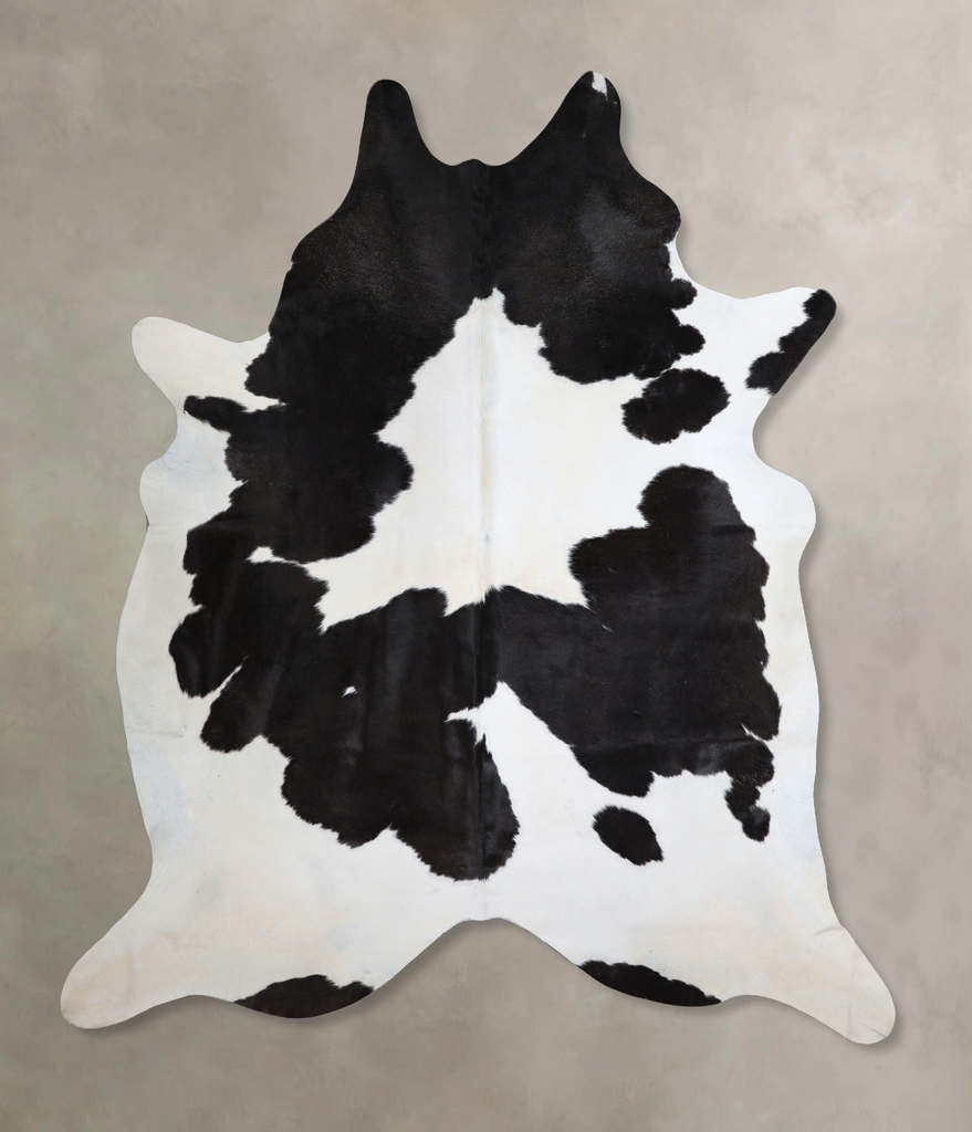 Black and White XX-Large Brazilian Cowhide Rug 8'2"H x 7'2"W #A43554 by Hudson Hides