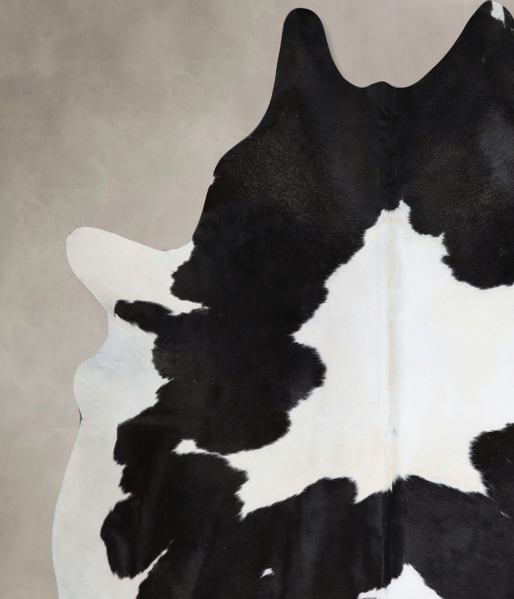Black and White XX-Large Brazilian Cowhide Rug 8'2"H x 7'2"W #A43554 by Hudson Hides