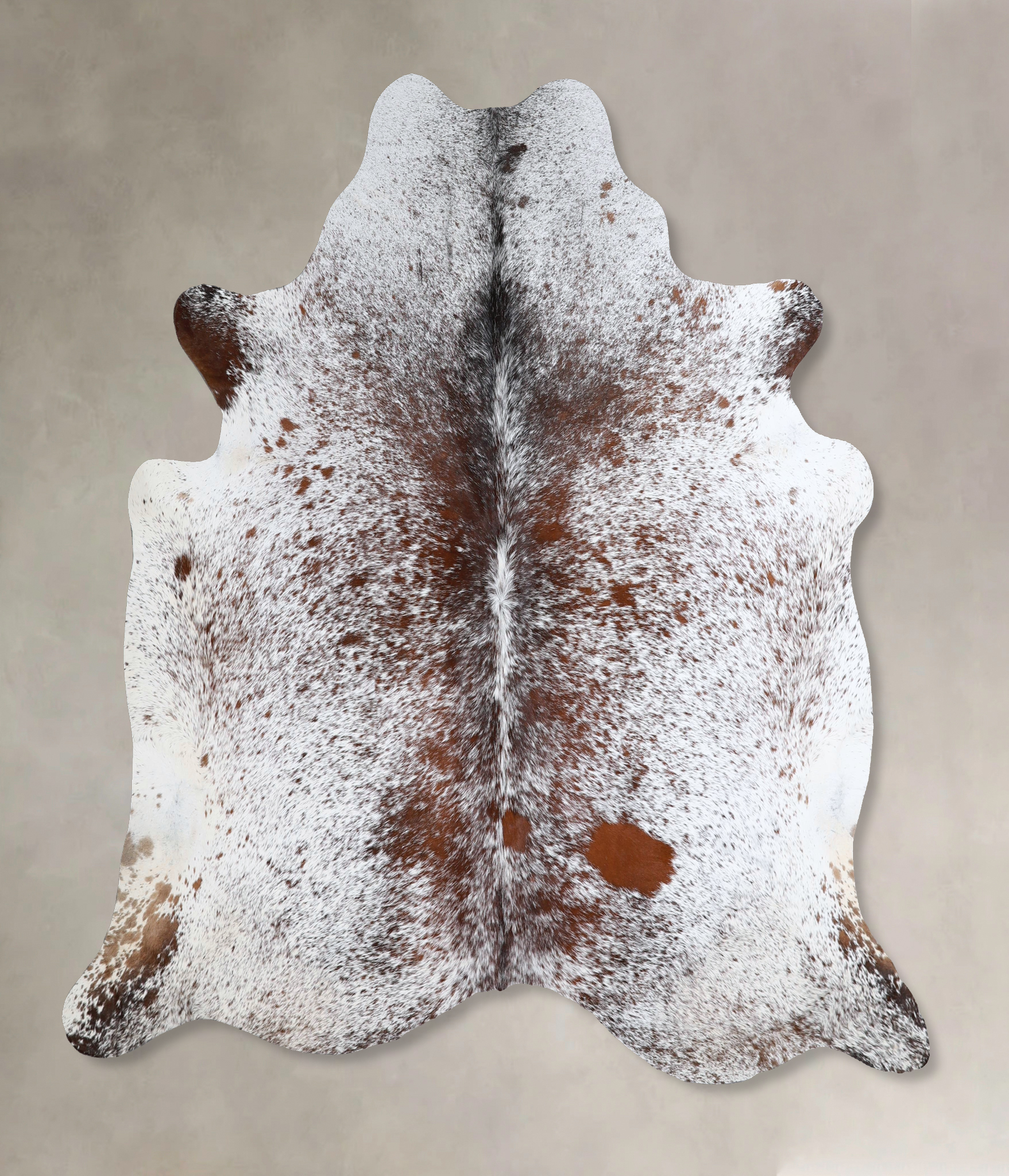 Salt and Pepper Brown Cowhide Rug #A43555