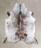 Salt and Pepper Brown X-Large Brazilian Cowhide Rug 6'6