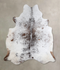 Salt and Pepper Brown Large Brazilian Cowhide Rug 6'4