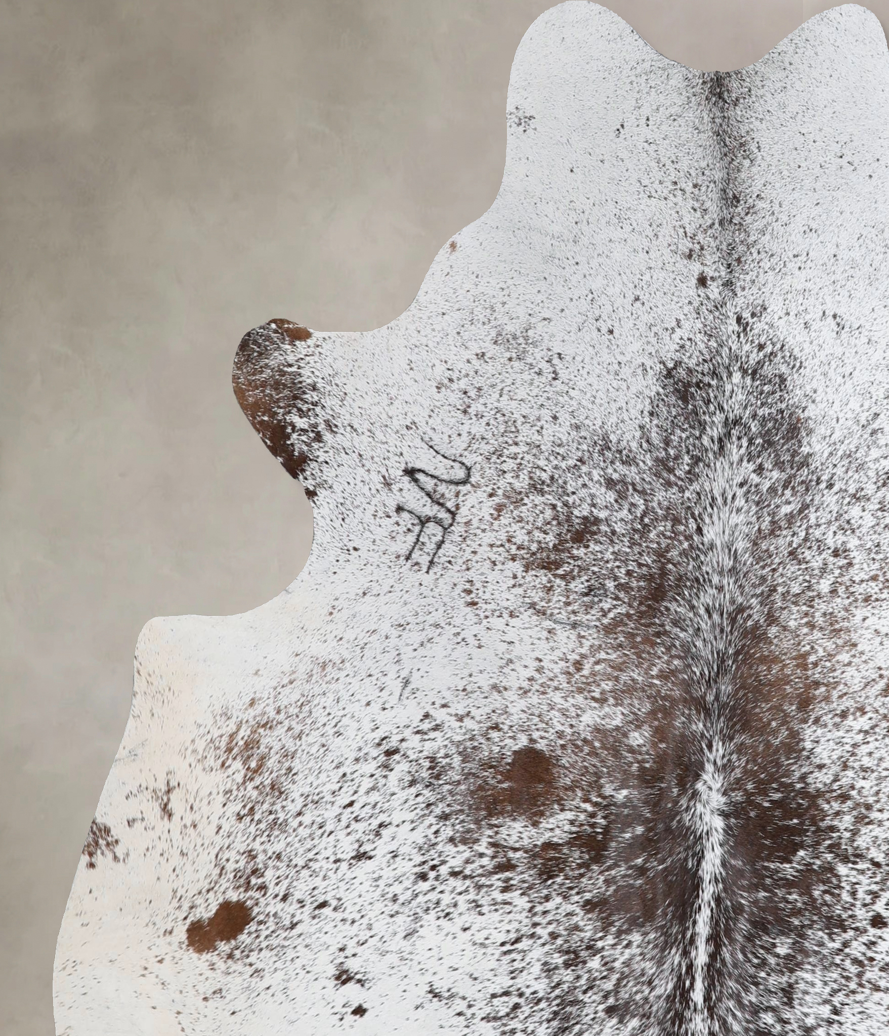 Salt and Pepper Brown Cowhide Rug #A43556