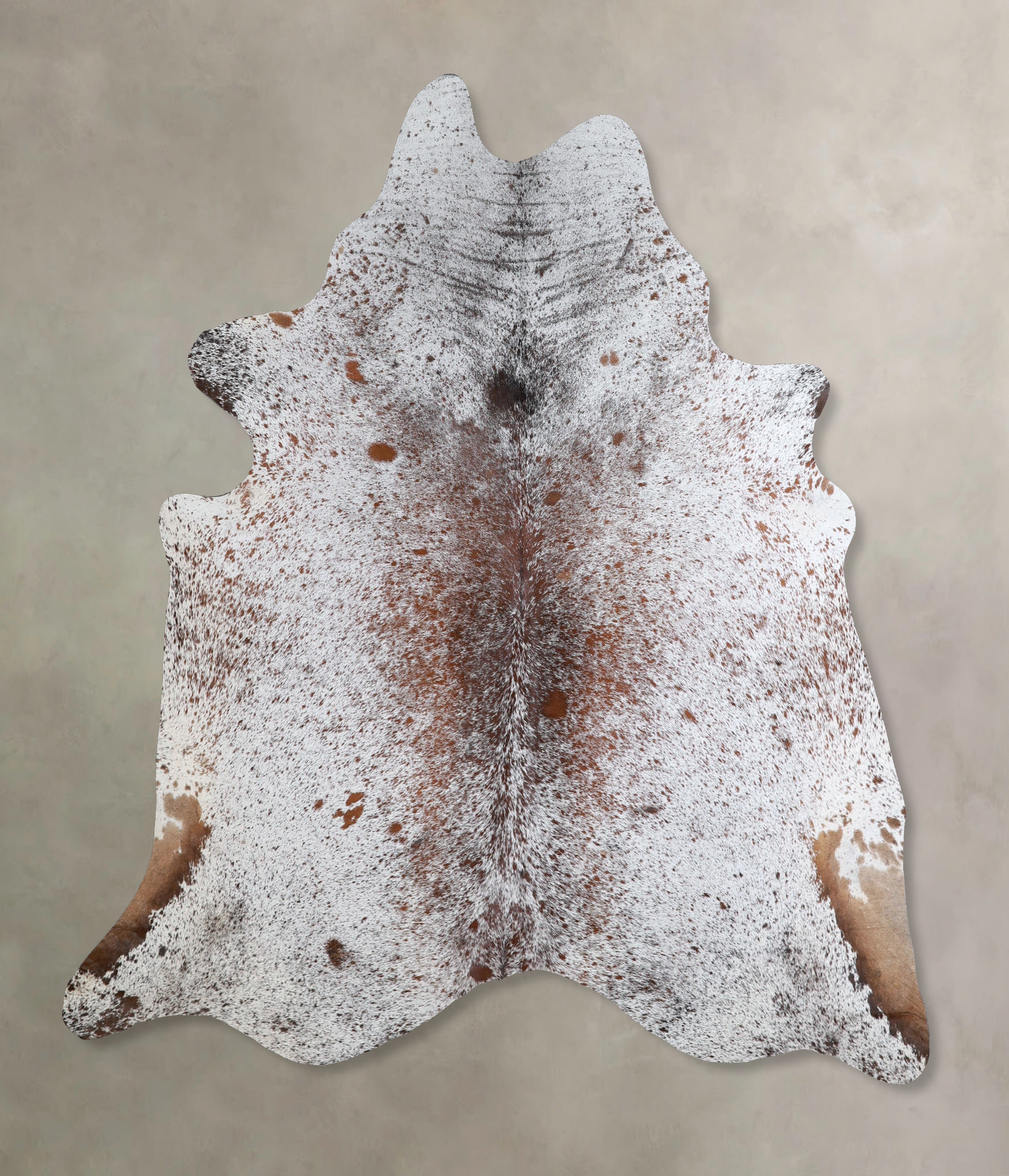 Salt and Pepper Brown Cowhide Rug #A43557