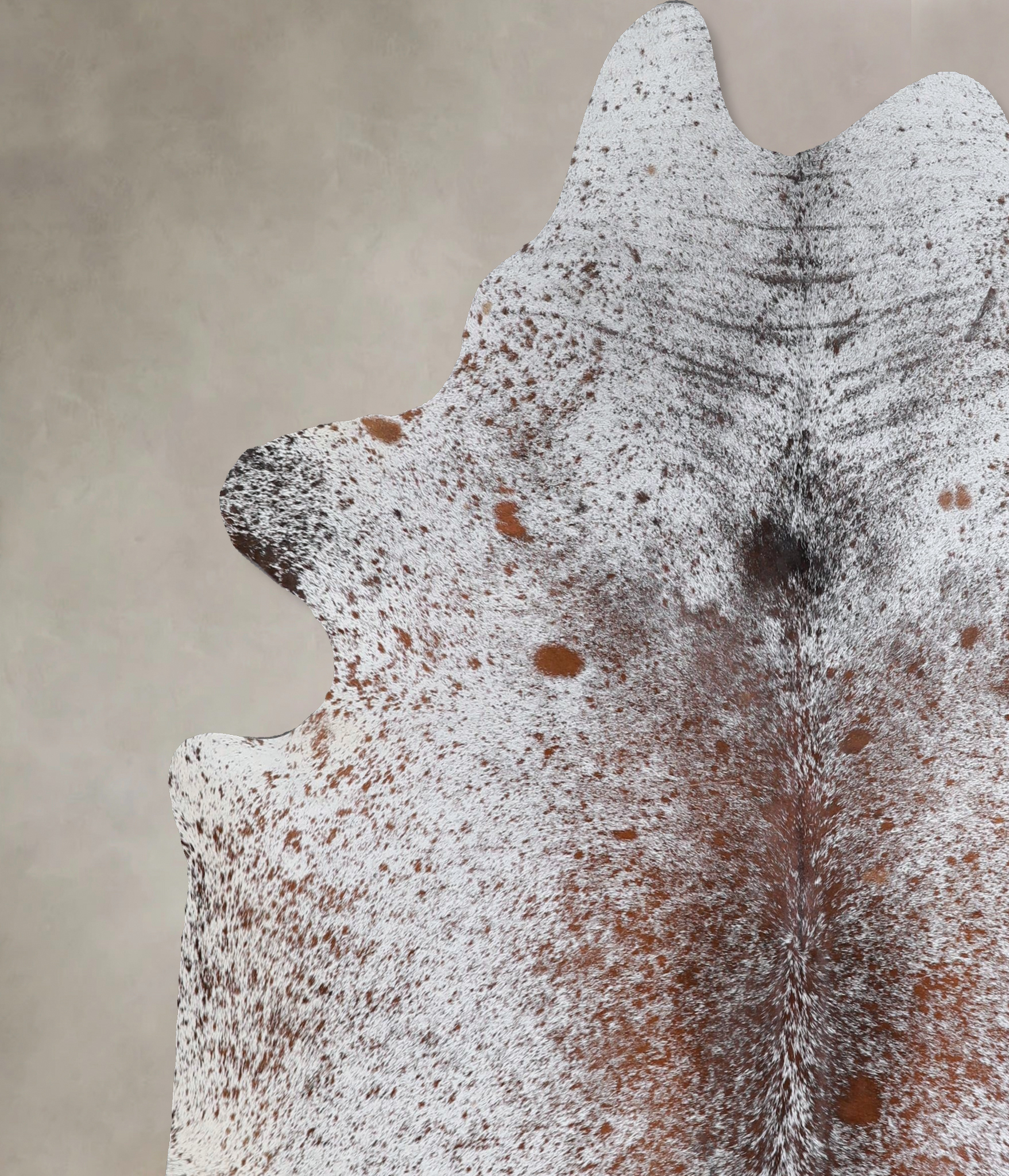 Salt and Pepper Brown Cowhide Rug #A43557