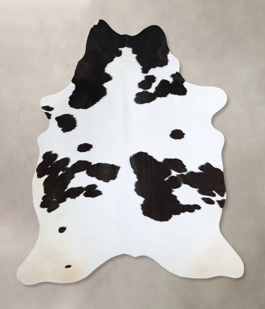 Black and White X-Large Brazilian Cowhide Rug 7'9"H x 6'0"W #A43560 by Hudson Hides