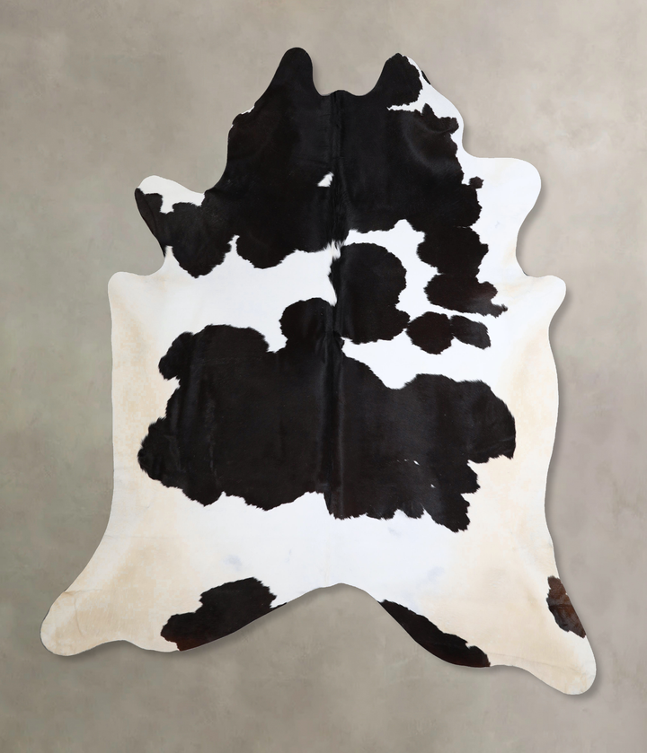 Black and White XX-Large Brazilian Cowhide Rug 8'0"H x 7'2"W #A43561 by Hudson Hides