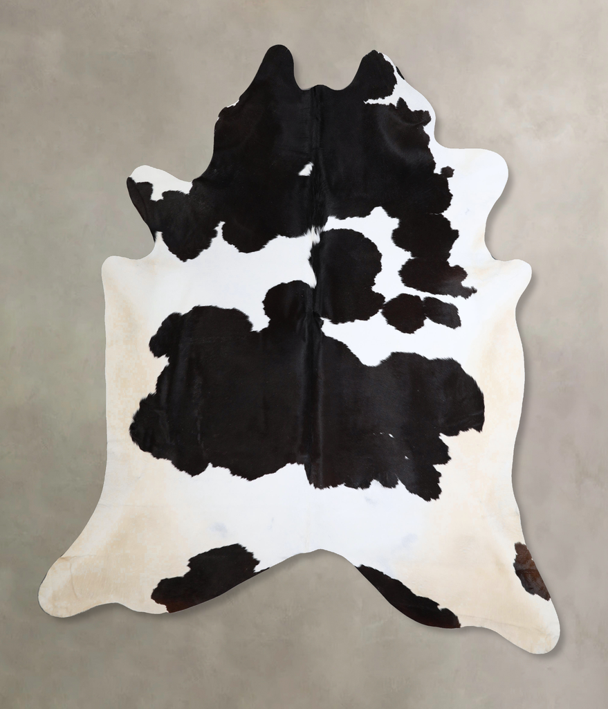 Black and White XX-Large Brazilian Cowhide Rug 8'0"H x 7'2"W #A43561 by Hudson Hides