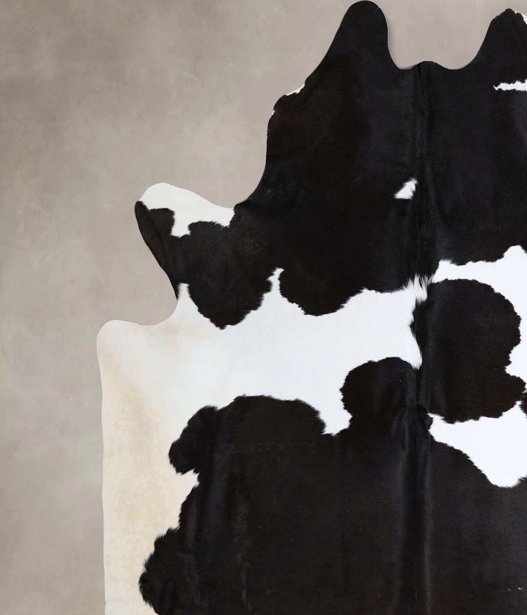 Black and White XX-Large Brazilian Cowhide Rug 8'0"H x 7'2"W #A43561 b