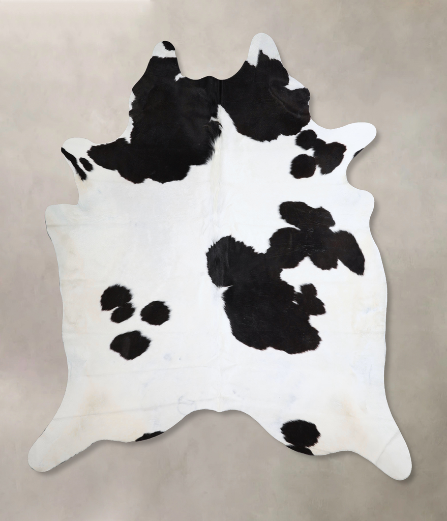 Black and White XX-Large Brazilian Cowhide Rug 7'11"H x 7'2"W #A43563 by Hudson Hides