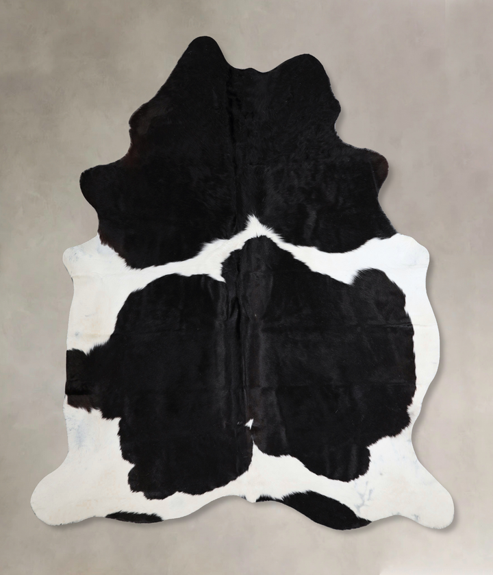Black and White X-Large Brazilian Cowhide Rug 7'1"H x 6'4"W #A43564 by Hudson Hides