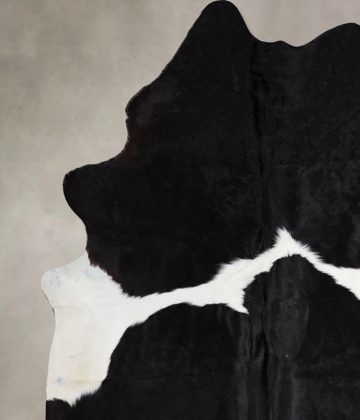 Black and White X-Large Brazilian Cowhide Rug 7'1"H x 6'4"W #A43564 by Hudson Hides