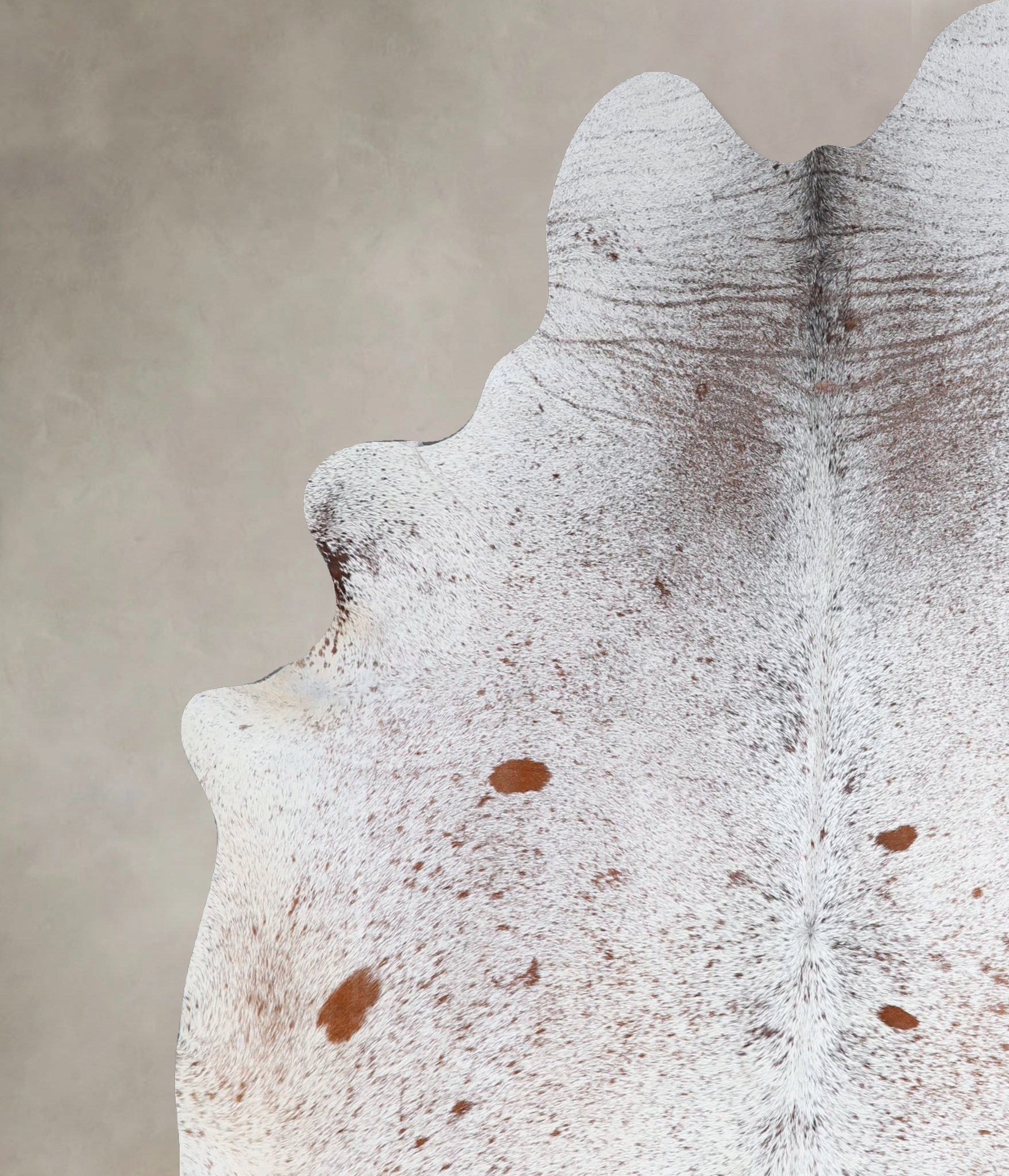 Salt and Pepper Brown Cowhide Rug #A43565