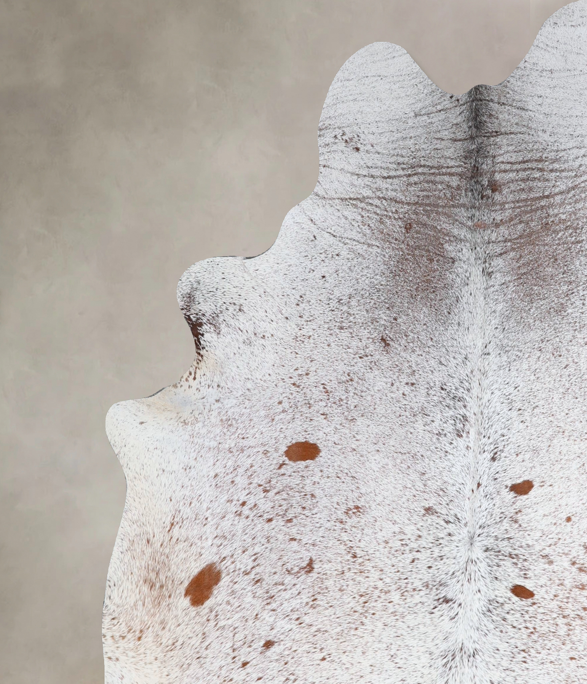 Salt and Pepper Brown Cowhide Rug #A43565