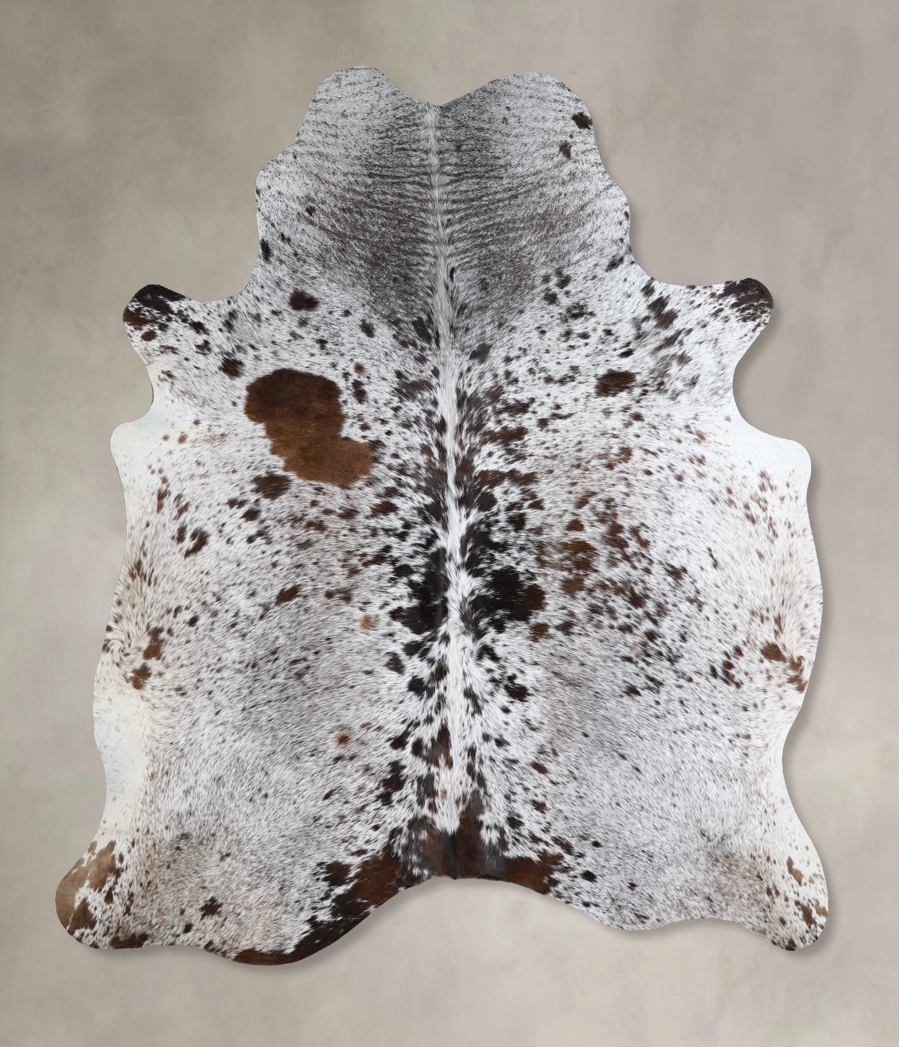 Salt and Pepper Brown Cowhide Rug #A43568