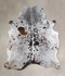 Salt and Pepper Brown X-Large Brazilian Cowhide Rug 6'10