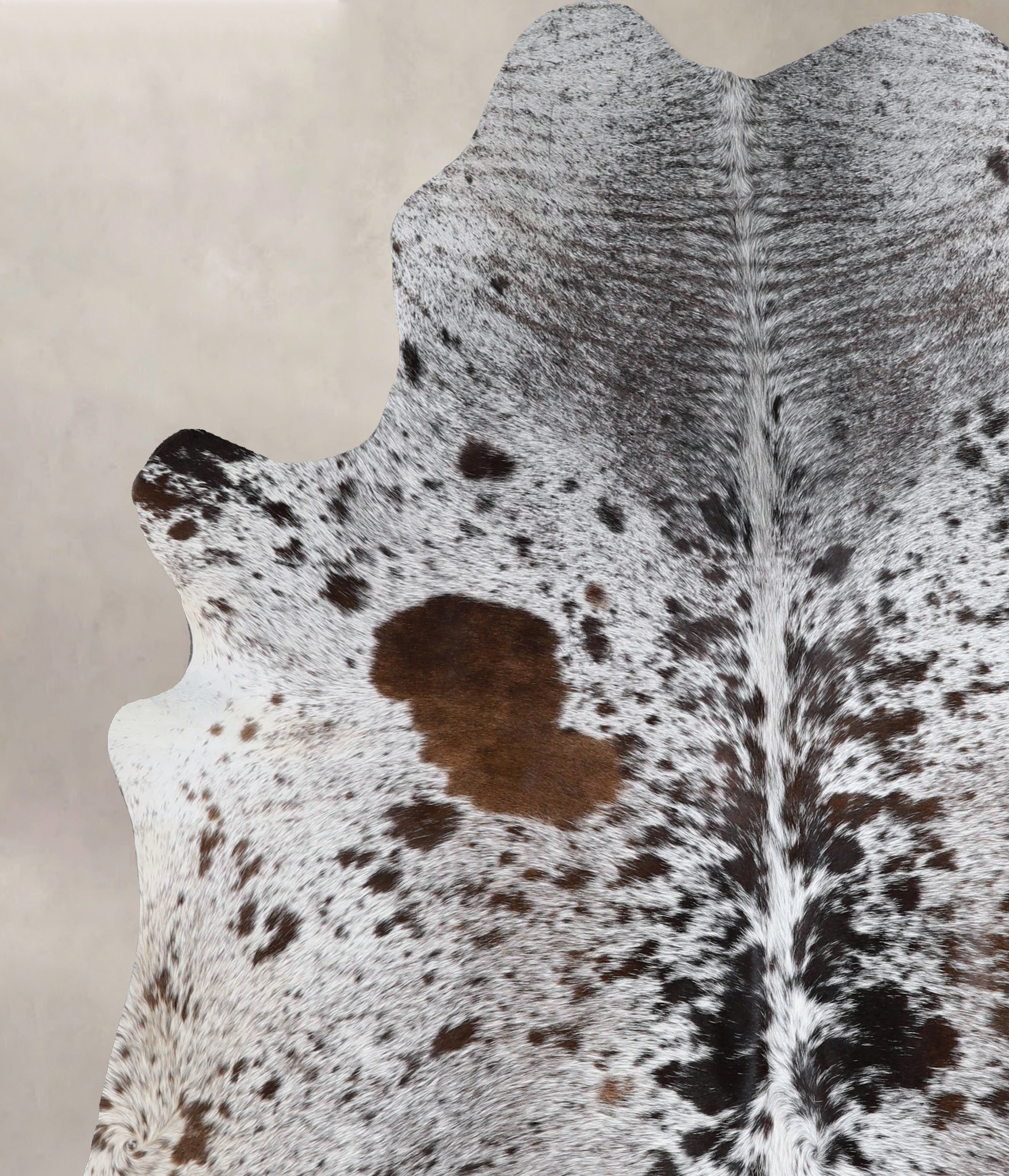 Salt and Pepper Brown Cowhide Rug #A43568
