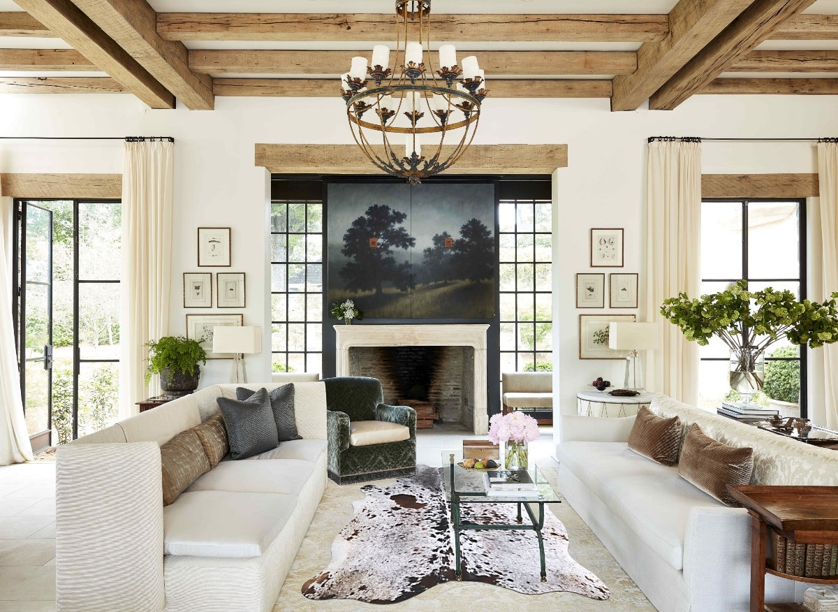 Salt and Pepper Brown Cowhide Rug #A43568