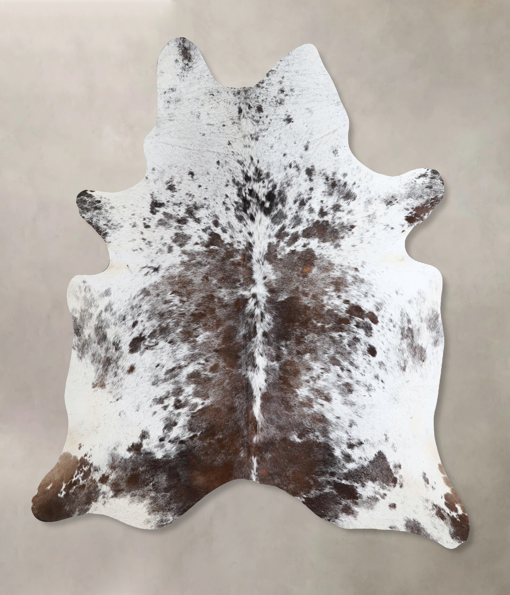 Salt and Pepper Brown Cowhide Rug #A43569