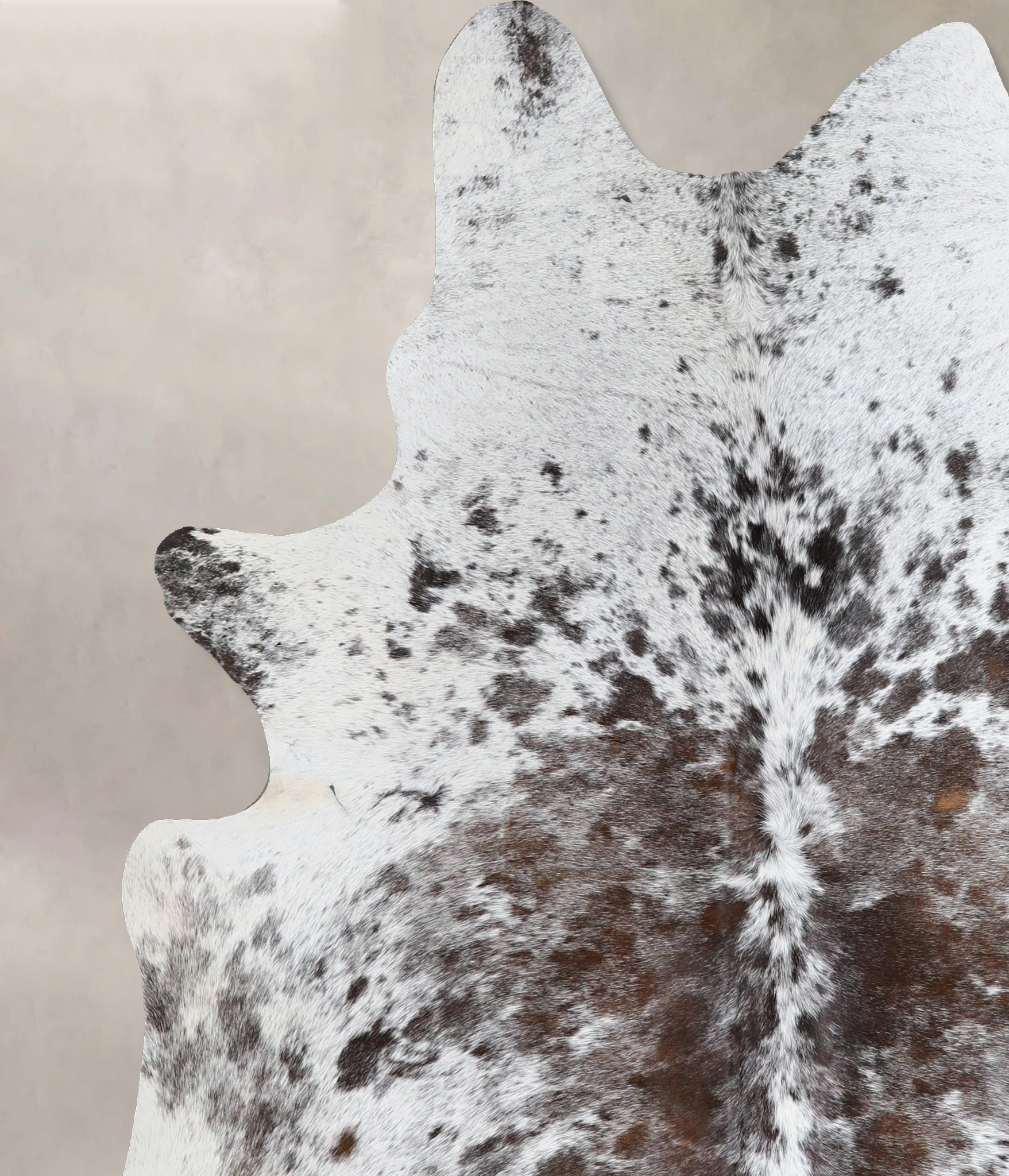 Salt and Pepper Brown Cowhide Rug #A43569