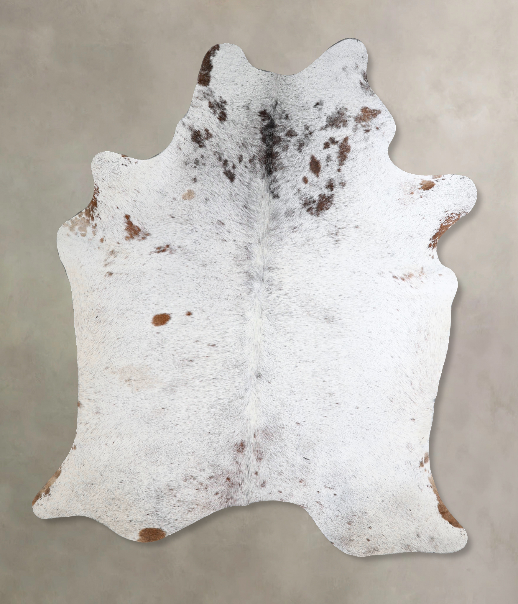 Salt and Pepper Brown Cowhide Rug #A43571