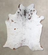 Salt and Pepper Brown X-Large Brazilian Cowhide Rug 7'7"H x 6'3"W #A43571 by Hudson Hides