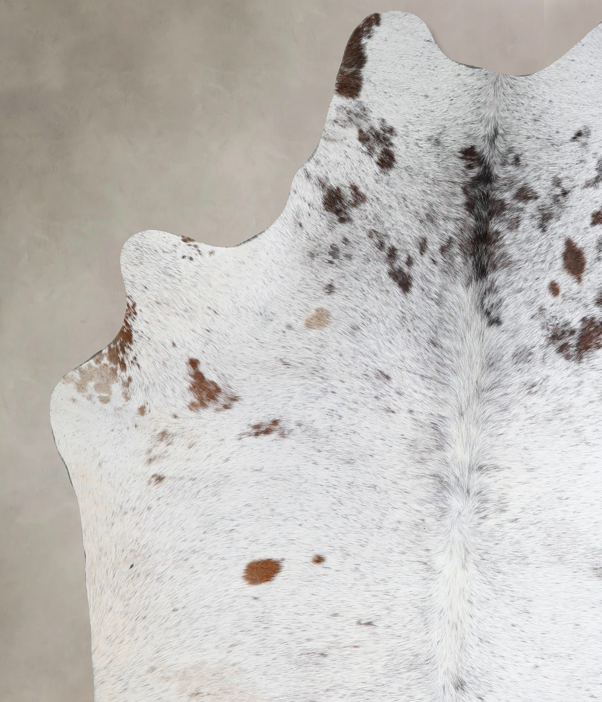 Salt and Pepper Brown X-Large Brazilian Cowhide Rug 7'7"H x 6'3"W #A43571 by Hudson Hides