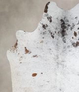 Salt and Pepper Brown X-Large Brazilian Cowhide Rug 7'7"H x 6'3"W #A43571 by Hudson Hides