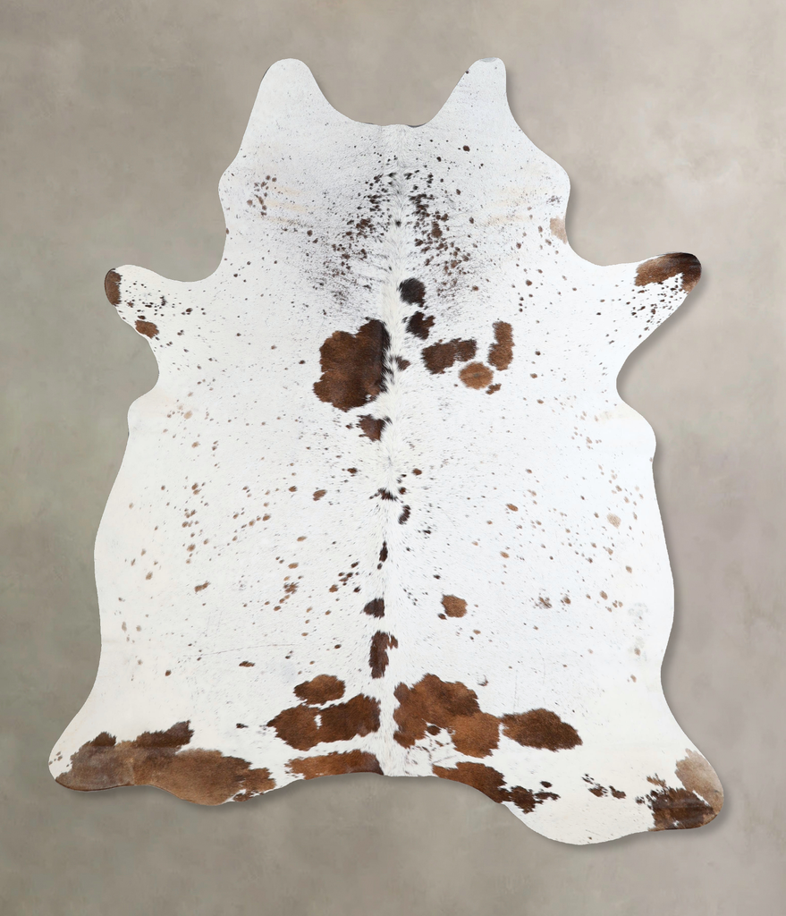 Salt and Pepper Brown Large Brazilian Cowhide Rug 6'10"H x 5'6"W #A43573 by Hudson Hides