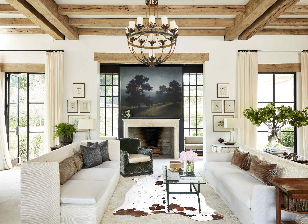 Salt and Pepper Brown Cowhide Rug #A43573