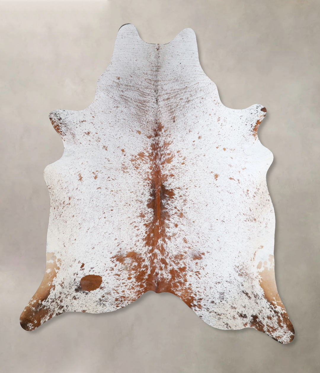 Salt and Pepper Brown X-Large Brazilian Cowhide Rug 7'2"H x 6'4"W #A43