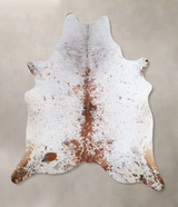 Salt and Pepper Brown X-Large Brazilian Cowhide Rug 7'2"H x 6'4"W #A43574 by Hudson Hides