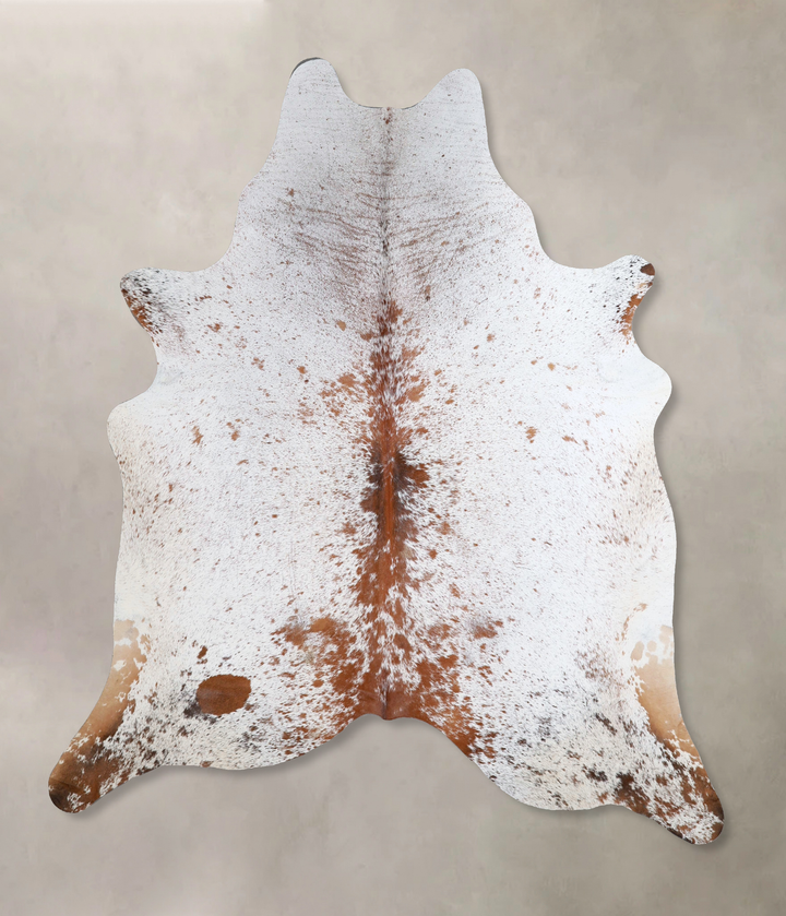 Salt and Pepper Brown X-Large Brazilian Cowhide Rug 7'2"H x 6'4"W #A43574 by Hudson Hides