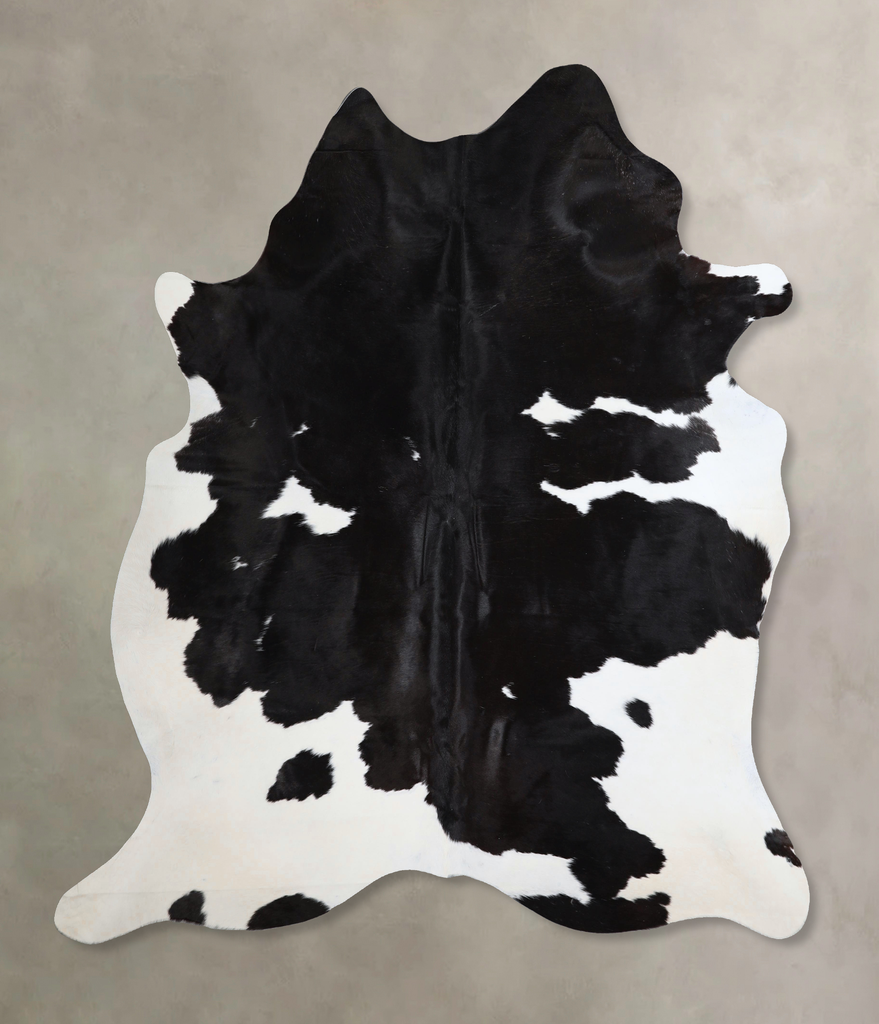 Black and White X-Large Brazilian Cowhide Rug 7'7"H x 6'6"W #A43575 by Hudson Hides