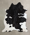 Black and White X-Large Brazilian Cowhide Rug 7'7