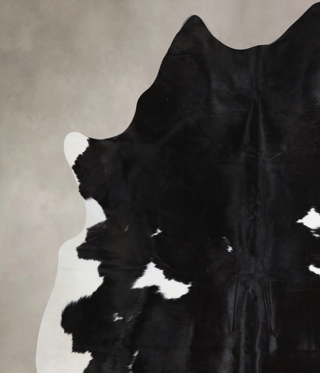 Black and White X-Large Brazilian Cowhide Rug 7'7"H x 6'6"W #A43575 by