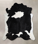 Black and White XX-Large Brazilian Cowhide Rug 7'8"H x 7'4"W #A43578 by Hudson Hides