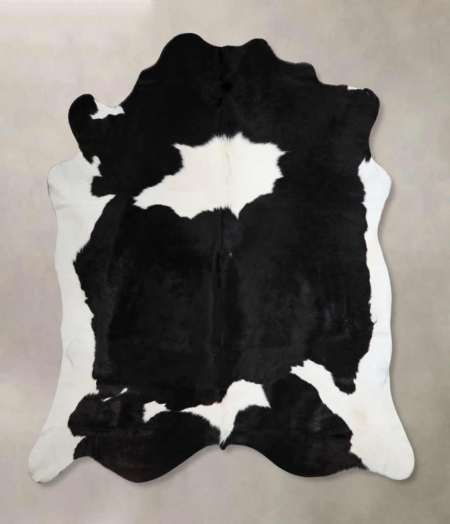 Black and White XX-Large Brazilian Cowhide Rug 7'8"H x 7'4"W #A43578 by Hudson Hides
