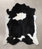 Black and White XX-Large Brazilian Cowhide Rug 7'8