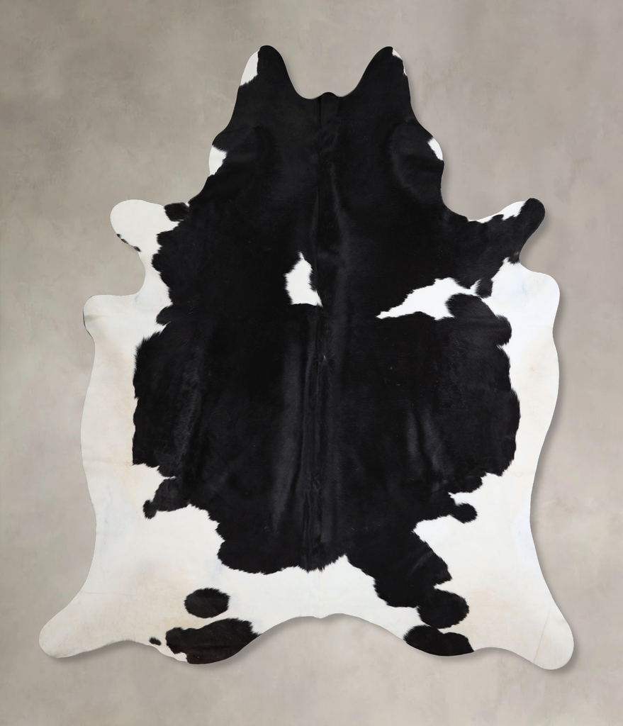 Black and White XX-Large Brazilian Cowhide Rug 8'6"H x 7'4"W #A43579 by Hudson Hides