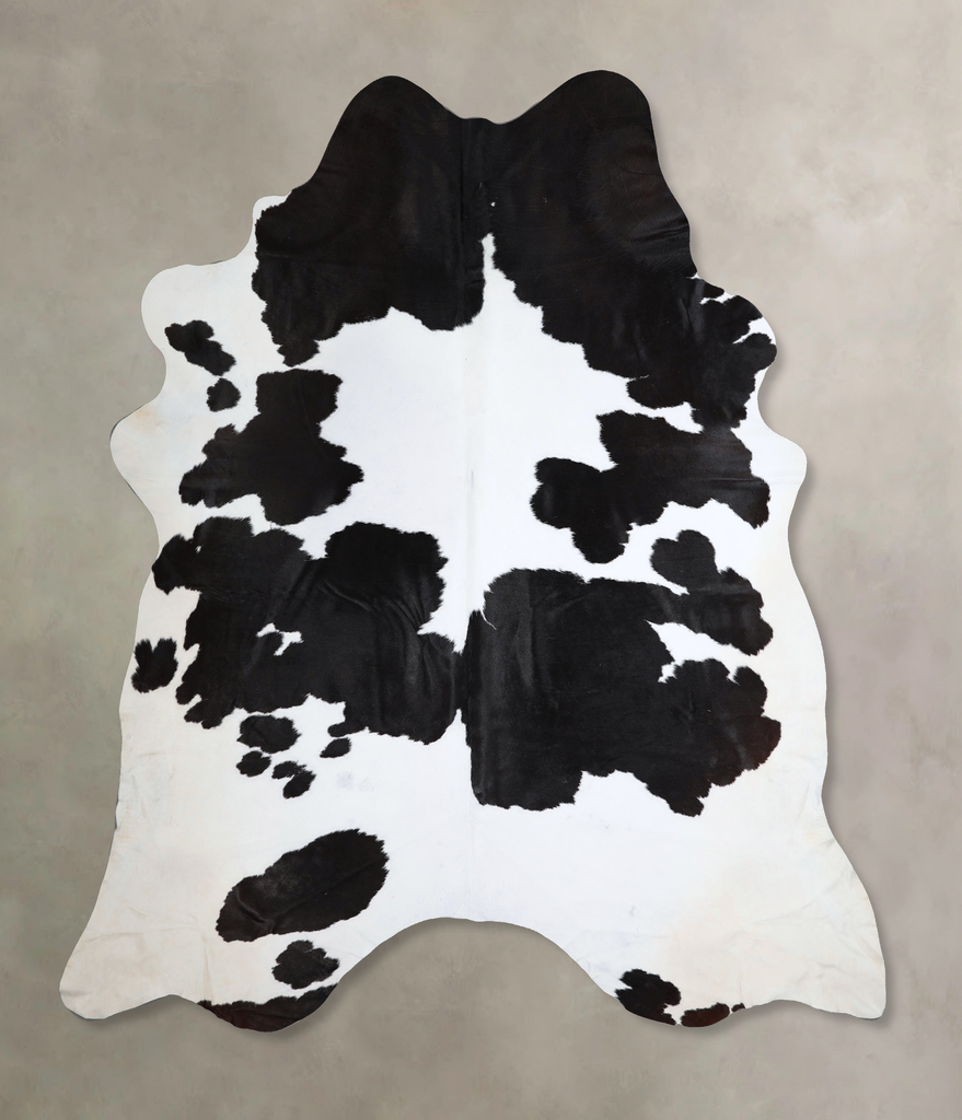 Black and White XX-Large Brazilian Cowhide Rug 8'4"H x 7'7"W #A43590 by Hudson Hides