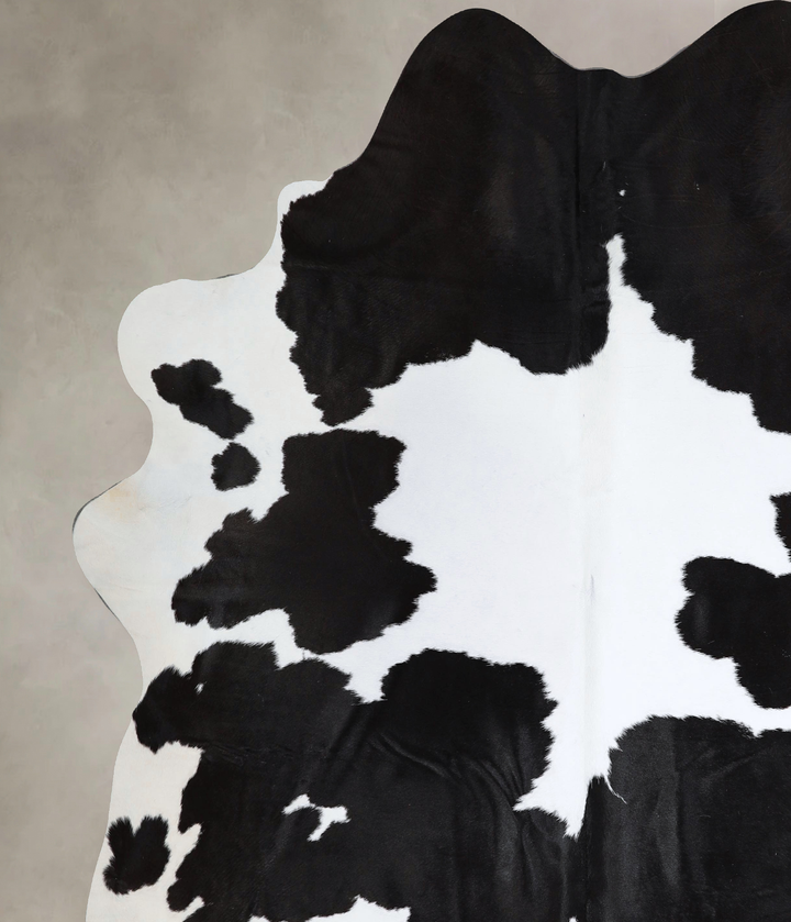 Black and White XX-Large Brazilian Cowhide Rug 8'4"H x 7'7"W #A43590 by Hudson Hides