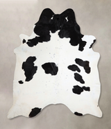 Black and White XX-Large Brazilian Cowhide Rug 7'11"H x 6'9"W #A43591 by Hudson Hides