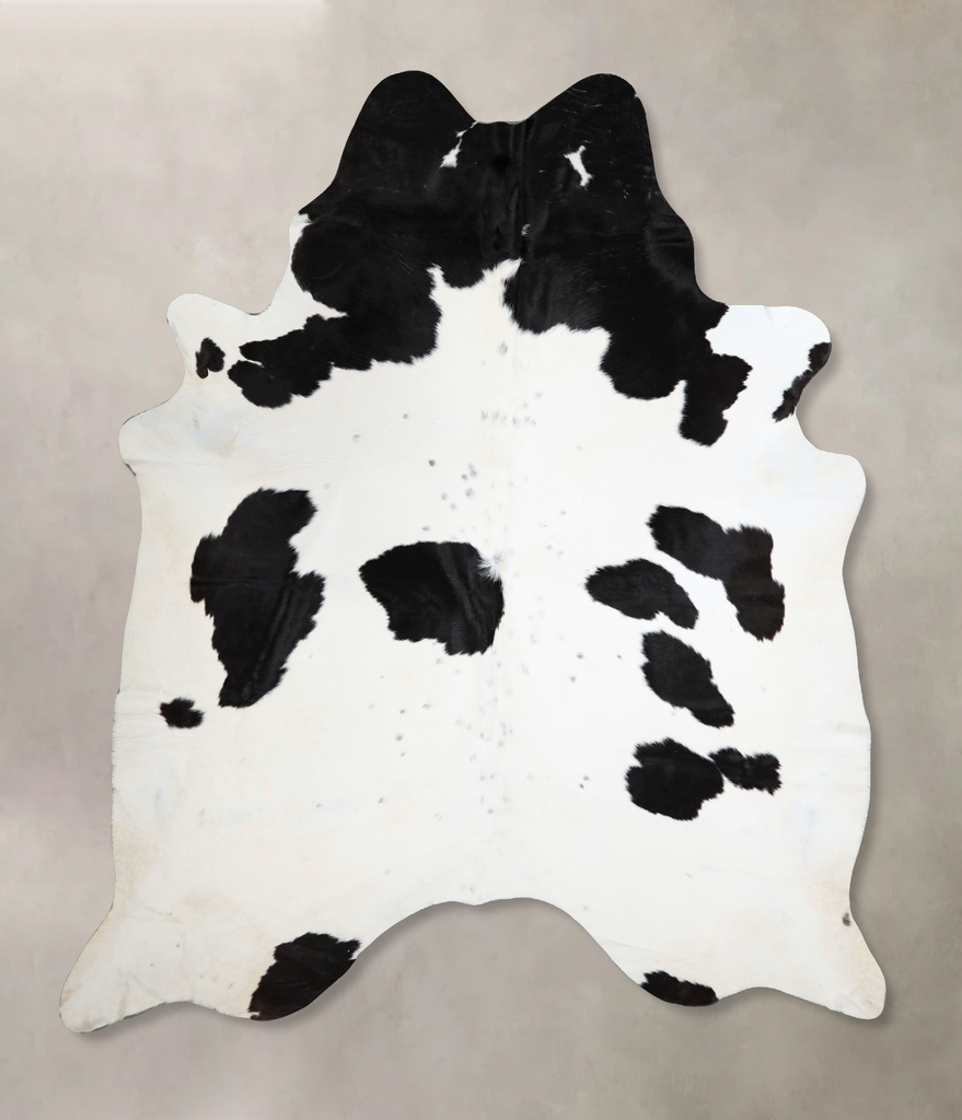 Black and White XX-Large Brazilian Cowhide Rug 7'11"H x 6'9"W #A43591 by Hudson Hides