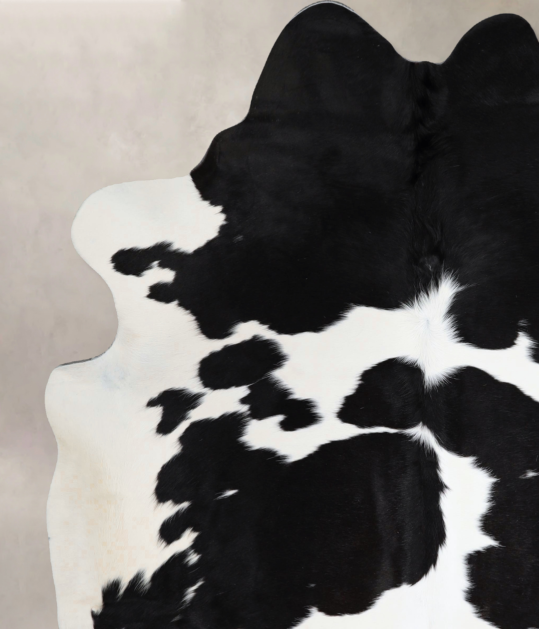 Black and White X-Large Brazilian Cowhide Rug 7'6"H x 6'4"W #A43592 by