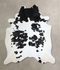 Black and White XX-Large Brazilian Cowhide Rug 8'9