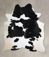 Black and White XX-Large Brazilian Cowhide Rug 8'2"H x 6'6"W #A43595 by Hudson Hides