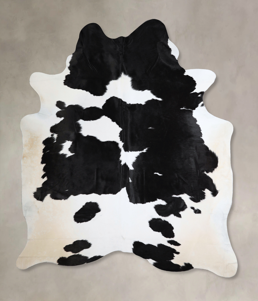 Black and White XX-Large Brazilian Cowhide Rug 8'2"H x 6'6"W #A43595 by Hudson Hides